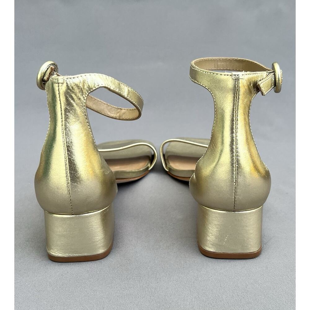 BERNARDO Jalena Low Heel Sandal Champagne Antique Calf Women's Size 8.5 US - Picture 6 of 13